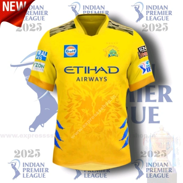 Cricket Fan Jersey -CSK Unisex Official 2025-IPL - XL