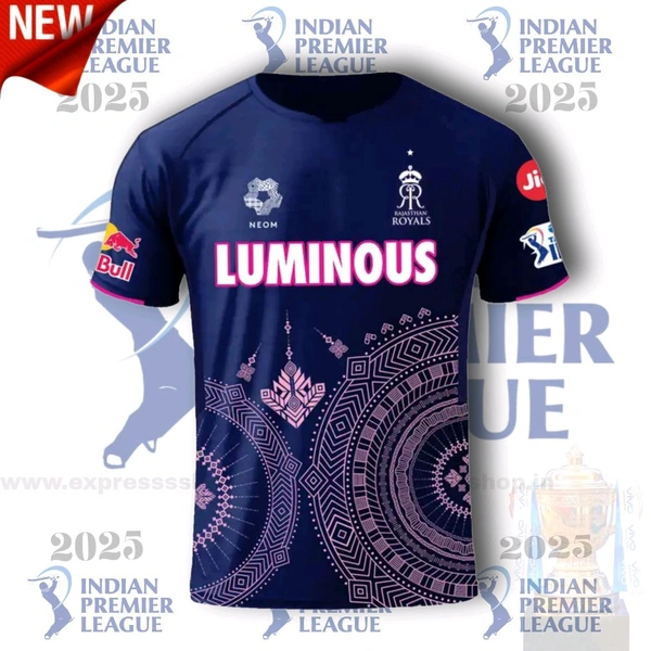 Cricket Fan Jersey -RR Unisex Official 2025-IPL ( Premium Quality) - M