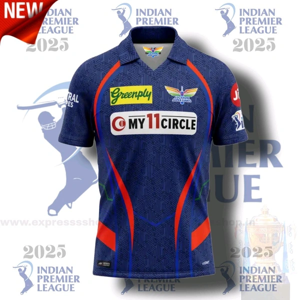 Cricket Fan Jersey - LSG Unisex Official 2025-IPL ( Premium Quality) - M