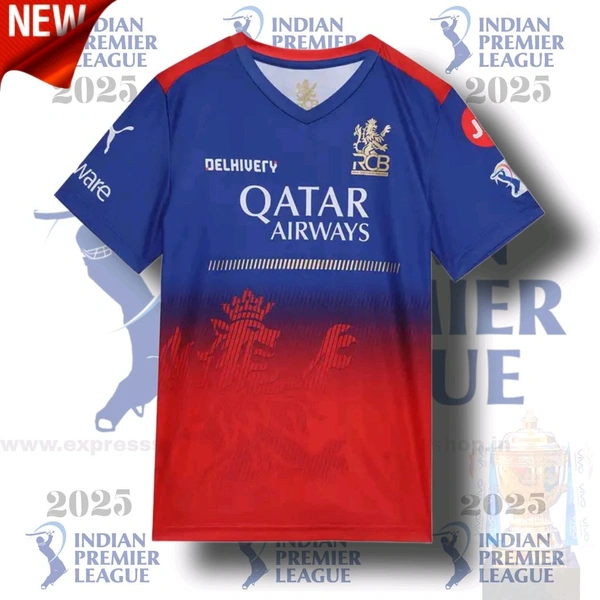 Cricket Fan Jersey - RCB Unisex Official 2025-IPL ( Premium Quality) - M