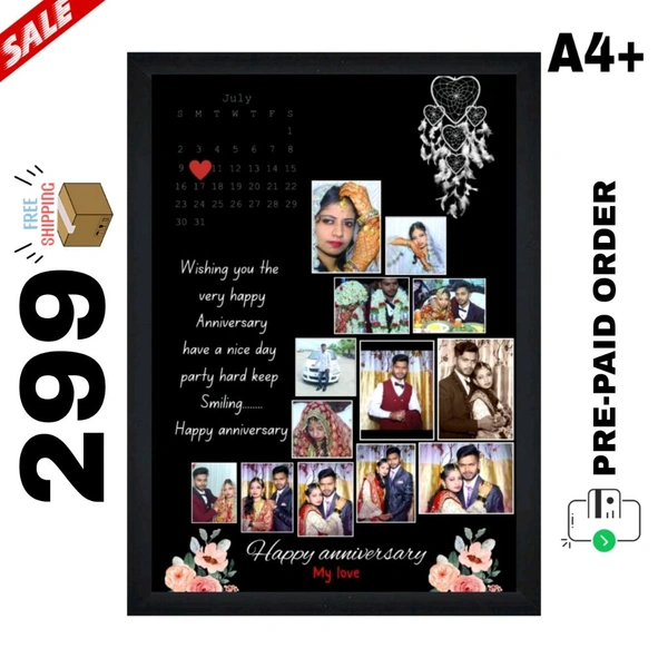 A4+ Anniversary Photo Frame – Custom Made
📅 Highlight Your Special Date with Beautiful Photos