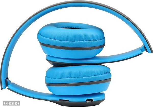 New P47 Wireless Bluetooth Over-Ear Headphones  Features:  Noise Cancelling  - Royal Blue