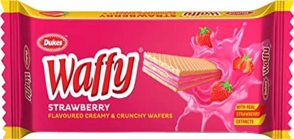 Dukes Waffy Strawberry Flavoured Wafer Biscuits : 75 gms