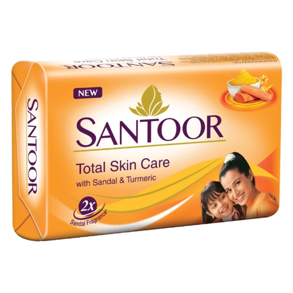 Santoor Sandal & Turmeric Soap: 4x100 gms