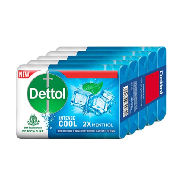 Dettol Intense Cool 2X Menthol Soap: 4x125 gms