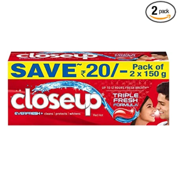 Closeup Everfresh+ Anti-Germ Gel Red Hot Toothpaste: