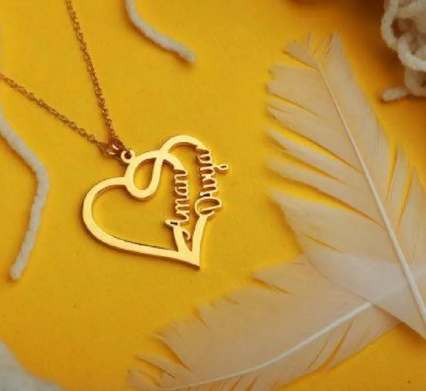 Love Design Customized Couple Name Padant