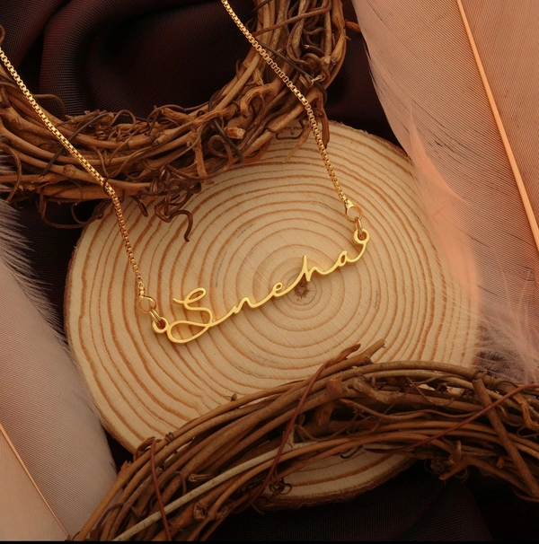 Signature Style Name Necklace ? Gold