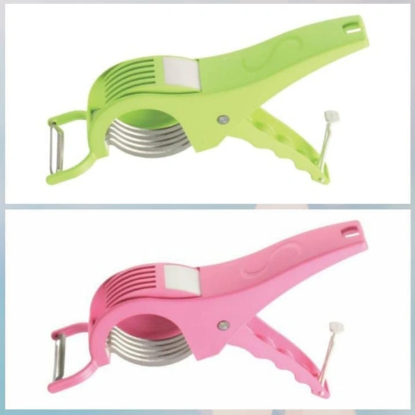 2 In 1 Vegetable Cutter - multicoloured