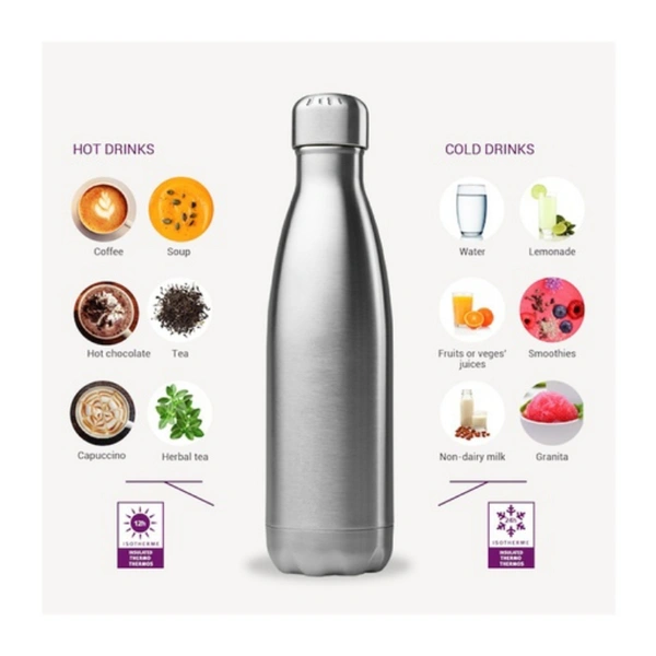 500 ml Insulated Steel Bottle - Silver