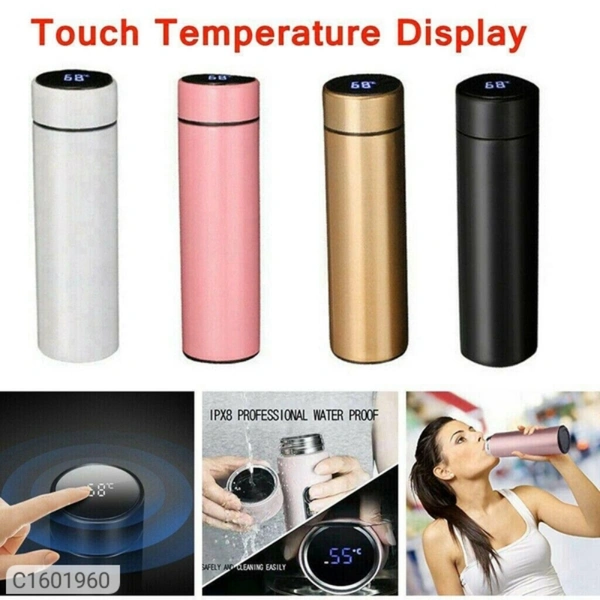 Digital LED Temperature Water Bottle - Multicoloured