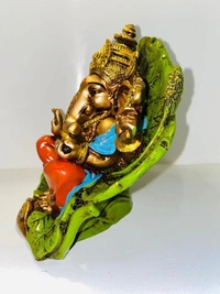Lord Ganesha On Leaf Patra
