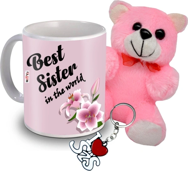 Me & You Mug, Keychain, Soft Toy Gift Set