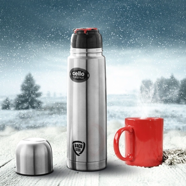 Cello SS flip Flask Bottle 750 ML