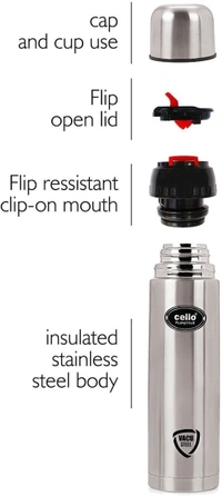 Cello SS flip Flask Bottle 750 ML