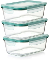 Borosilicate Glass Container. Microwave Glad Set Of 3