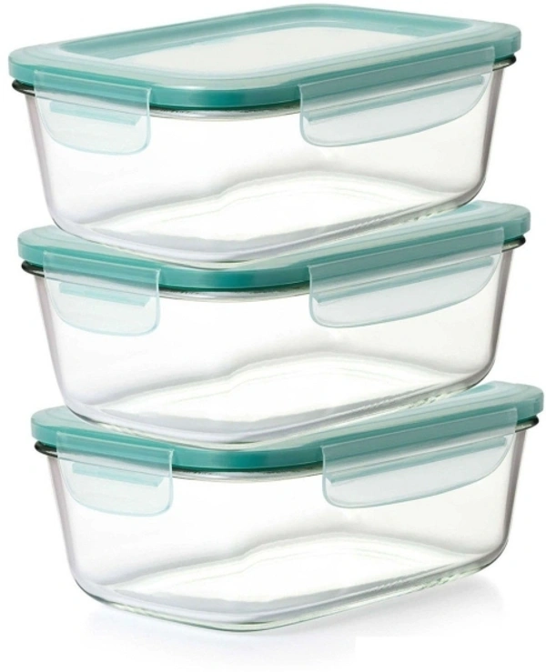 Borosilicate Glass Container. Microwave Glad Set Of 3