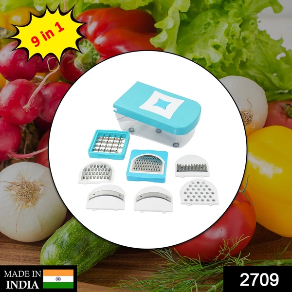 Deo Dap 2709 9 in 1 Nicer Dicer used in all kinds of household and official kitchen purposes for cutting and slicing of various vegetables and fruits etc. - 665