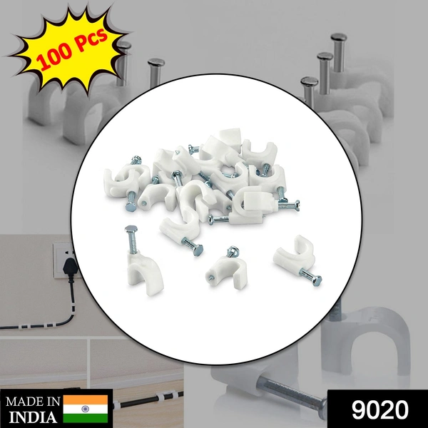 Deo Dap 9020 100 Pc 6 MM Cable Clip used in all kinds of wires to make them stuck and holded in walls etc. - 45