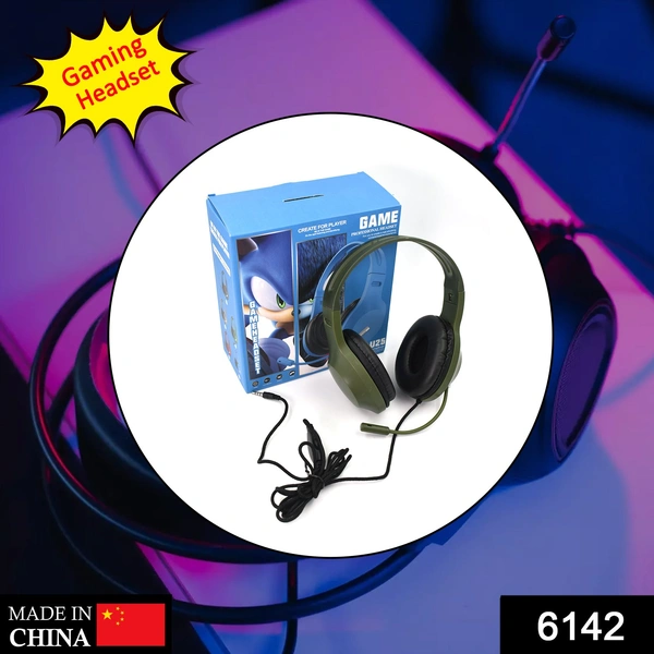 Deo Dap 6142 Professional Gaming Headset, Wired Over-Ear Headphones with Mic, Surround Sound for Esports Gaming, PC/PS/Xbox/VR/Nintendo Switch (Multicolor) - 658