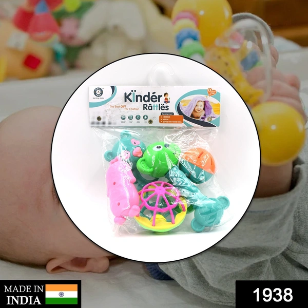 Deo Dap 1938 AT38 5Pc Rattles Baby Toy and game for kids and babies for playing and enjoying purposes. - 442