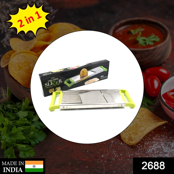 Deo Dap 2688 2 in 1 Potato Slicer used in all kinds of household kitchen purposes for cutting and slicing of potatoes. - 208