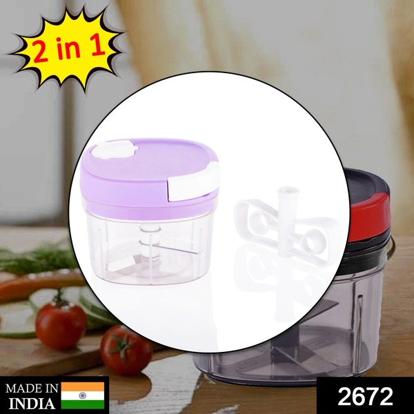 Deo Dap 2672 2in1 Handy Chopper And Slicer For Home & kitchen (600ML Capacity) - 300
