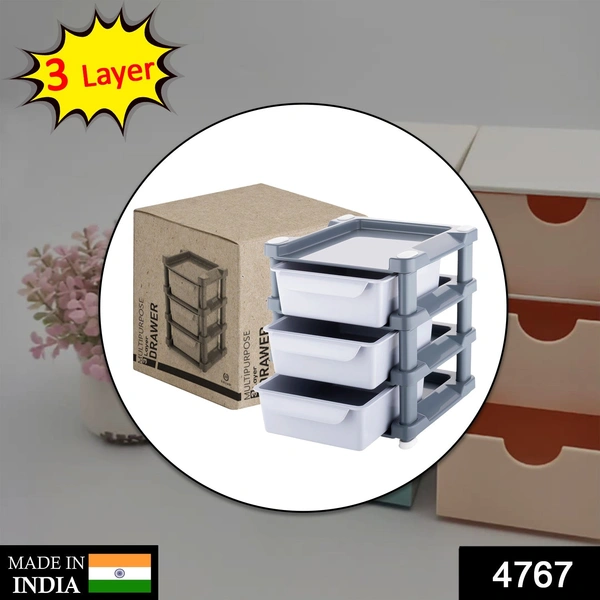 Deo Dap 4767 Mini 3 Layer Drawer Used for storing makeup equipments and kits used by womens and ladies. - 1176