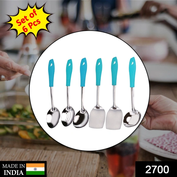 Deo Dap 2700 6 Pc SS Serving Spoon used in all kinds of household and kitchen places for serving eating food etc. - 1306