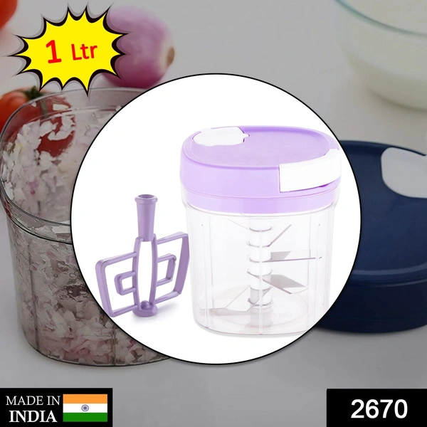 Deo Dap 2670 2 in 1 Handy Chopper and Slicer Used Widely for chopping and Slicing of Fruits, Vegetables, Cheese Etc. Including All Kitchen Purposes. - 413