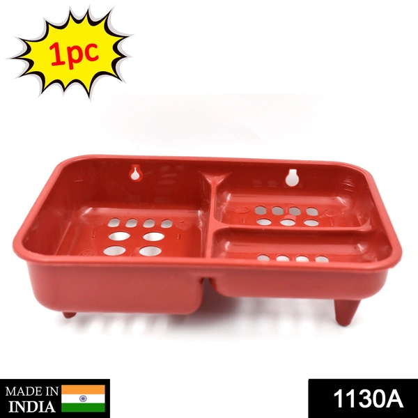 Shubh Luxmi 1130A 3 in 1 Soap keeping Plastic Case for Bathroom use