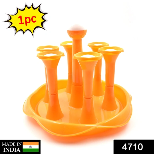 Shubh Luxmi 4710  Fridge Top Glass Stand, Dining Table Glass Stand, Plastic Glass Holder