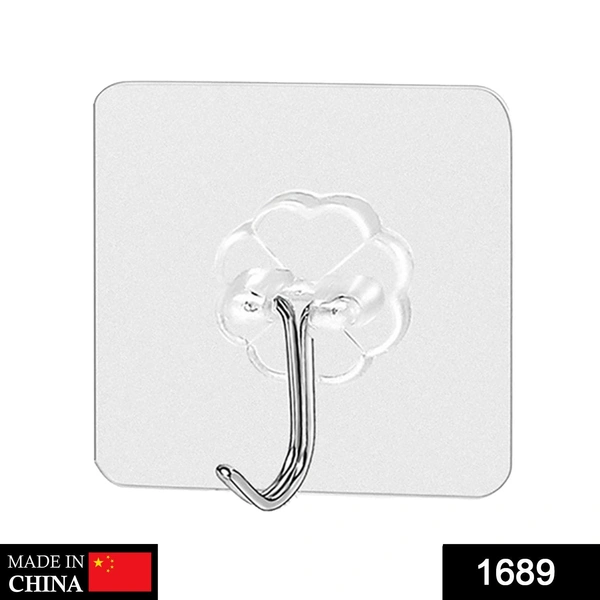 Shubh Luxmi 1689 Multipurpose Strong Small Stainless Steel Adhesive Wall Hooks