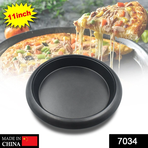 Shubh Luxmi 7034 Round Shape Carbon Steel Non-stick Baking Tray (11 Inch)