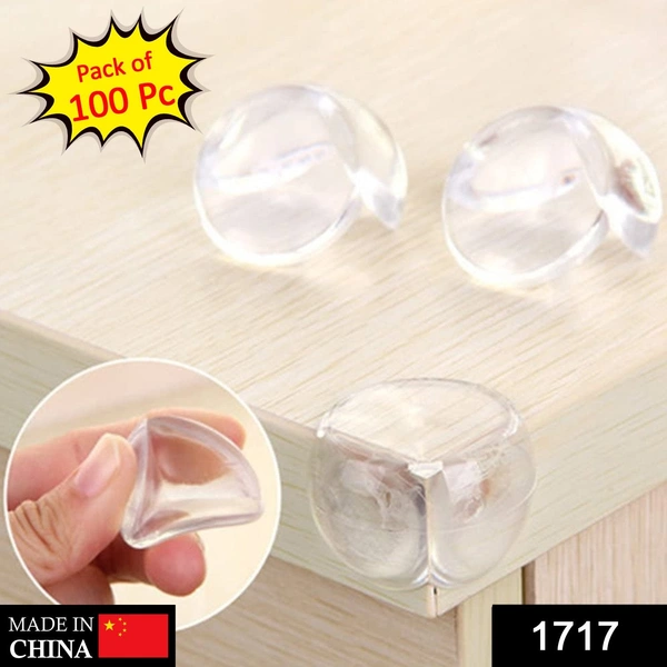 Shubh Luxmi 1717 Corner Guards Clear Corner Protectors High Resistant Adhesive (Pack of 100)