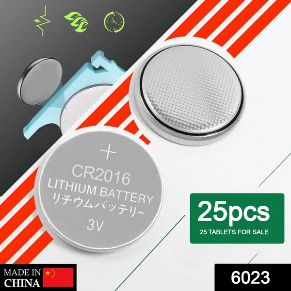 Shubh Luxmi 6023 3V 2016 Lithium Button Cell Battery Retail Pack Of 25Pcs