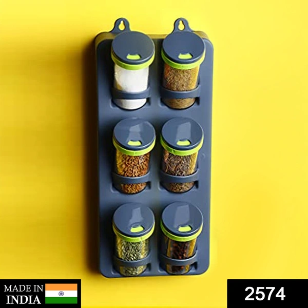 Shubh Luxmi 2574 Space Saver Spice Rack  6 Piece Spice Set  (Plastic)
