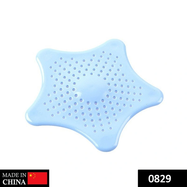 Shubh Luxmi 0829 Silicone Star Shaped Sink Filter Bathroom Hair Catcher Drain Strainers for Basin