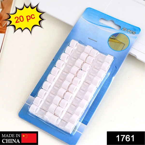 Shubh Luxmi 1761 Self Adhesive Cable Clips Wire Manage Holder Sticky Mount-Round Plastic Cable Cord