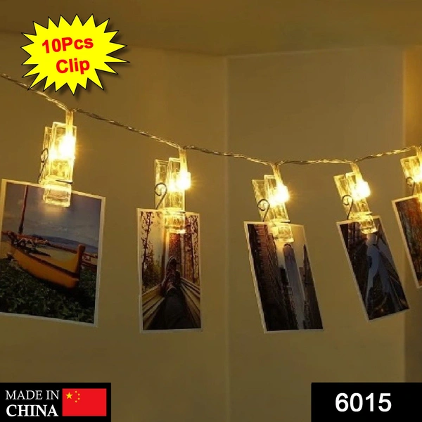 Shubh Luxmi 6015 Fairy Warm White Clip Lights for Photos ( 10Pc Clip )