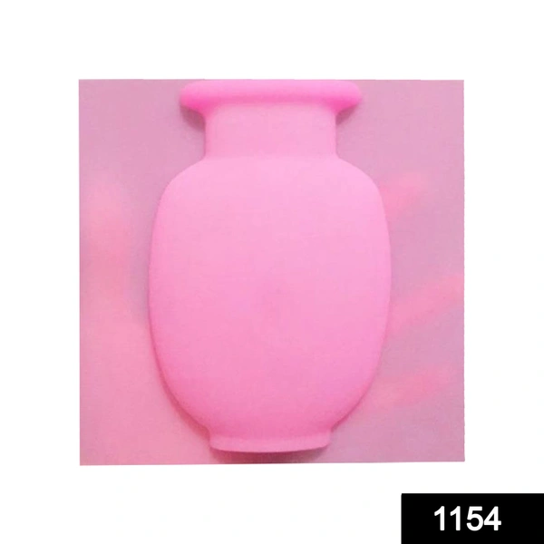 Shubh Luxmi 1154 Wall Hanging Silicone Flower Pot Sticker Plant Rack for Decoration  (MultiColour)