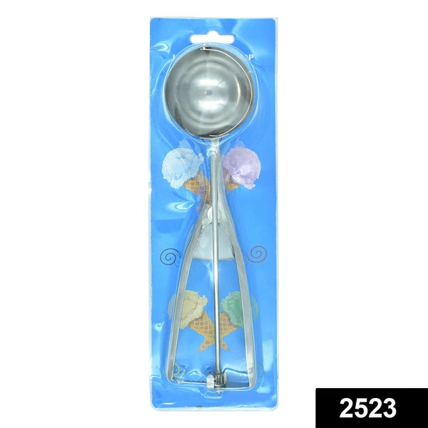 Shubh Luxmi 2523 Ice Cream Serving Spoon Scooper (Stainless Steel)
