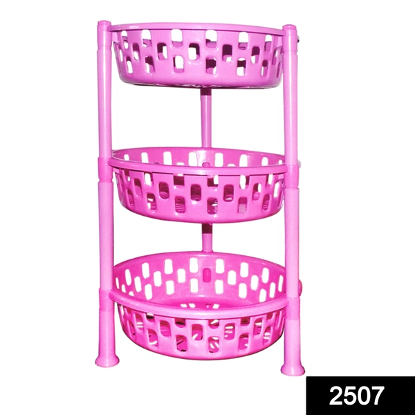 Shubh Luxmi 2507 Round Multipurpose Plastic Storage Rack Organiser