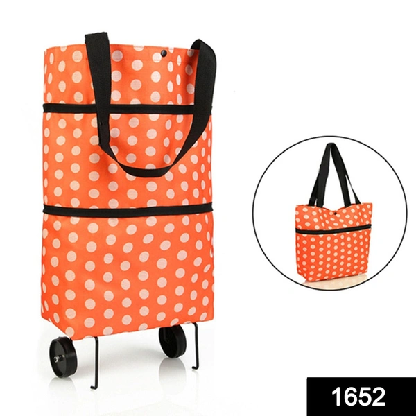 Shubh Luxmi 1652 Folding Cart Bags Trolley Shopping Bag For Travel Luggage