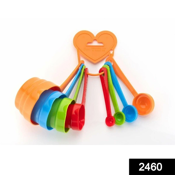 Shubh Luxmi 2460 Kitchen Cooking and Baking Metric Measurement Cup Type Spoon (Multicolour) (Set of 8)