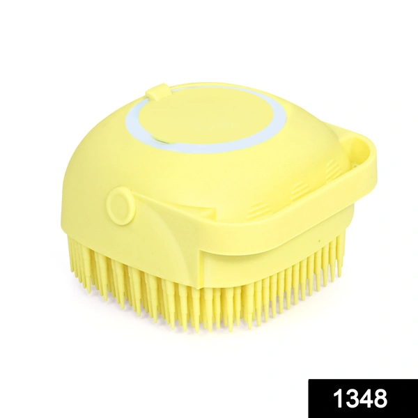 Shubh Luxmi 1348 Silicone Massage Bath Body Brush With Shampoo Dispenser (Without Box)