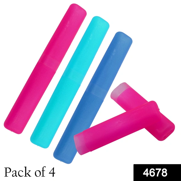 Shubh Luxmi 4678 Portable Dust-Proof Toothbrush Cases Toothbrushes Holder (Pack of 4)