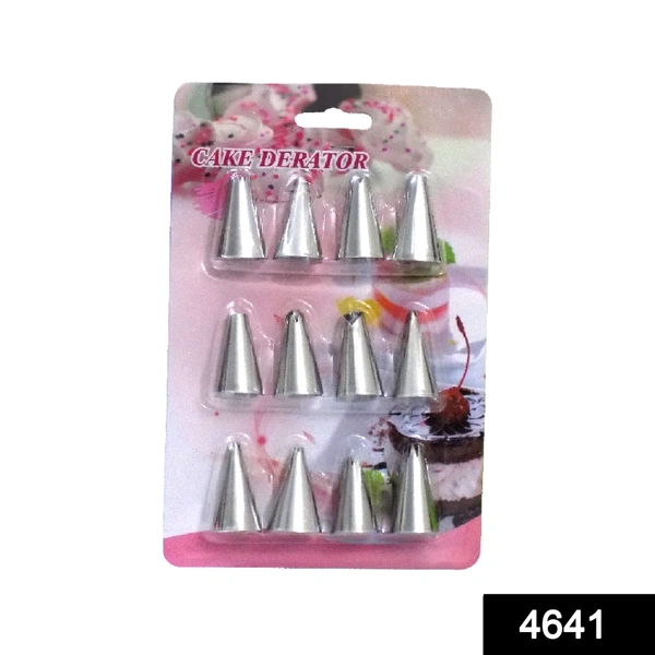 Shubh Luxmi 4641 Cake Decorating Stainless Steel Nozzle (12pcs)