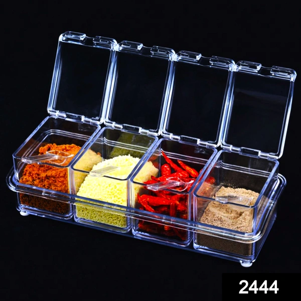 Shubh Luxmi 2444 Crystal Seasoning Acrylic Box Pepper Salt Spice Rack