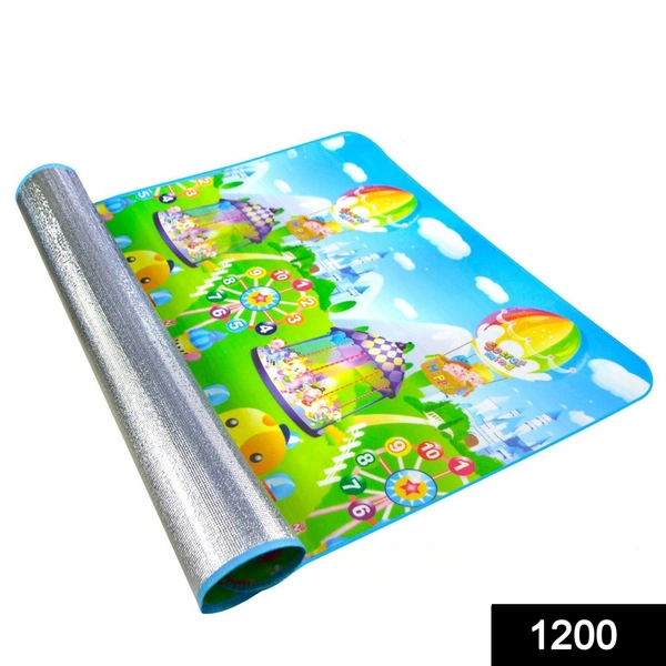 Shubh Luxmi 1200 Waterproof Single Side Baby Play Crawl Floor Mat for Kids Picnic School Home (Size 180 x 115)